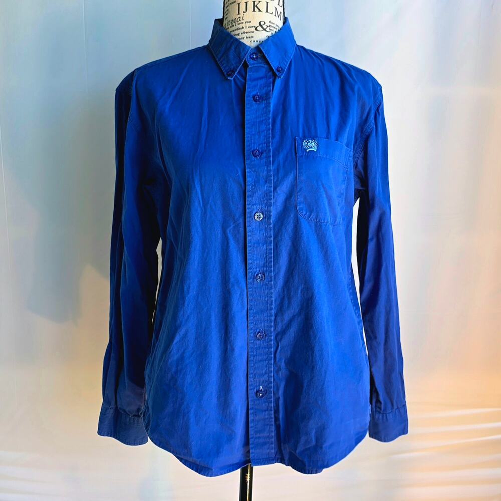 Cinch Boys Blue Rodeo Button Down 💙 Sz 14 Teen Used, Good Condition